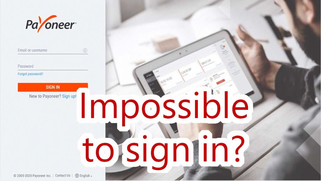 Payoneer sign in problems