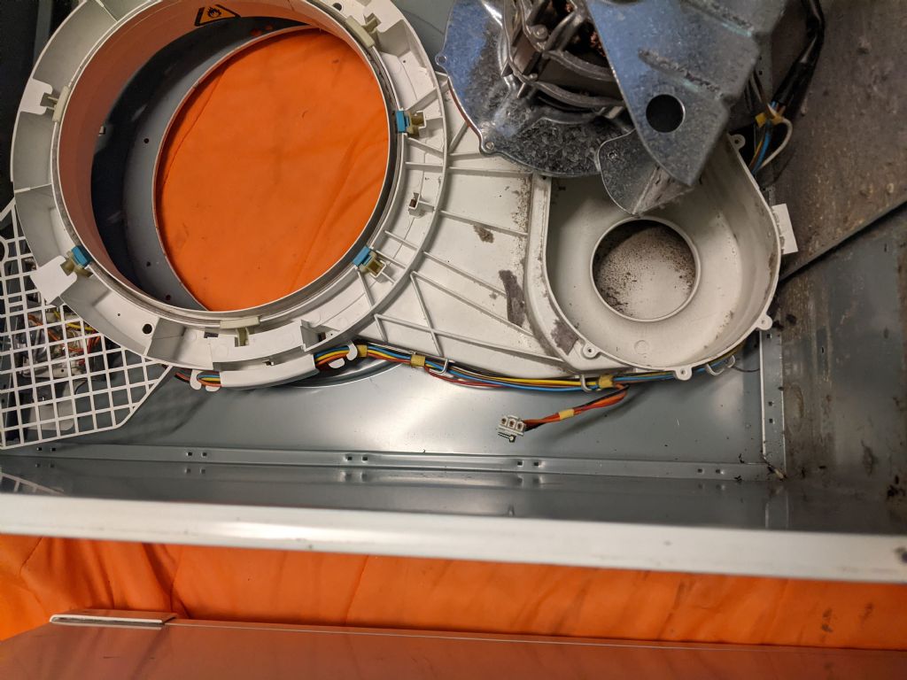 Electrolux clothes dryer front bearing repair